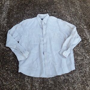 Eddie Bauer XL Mens 100% Linen Button Down Casual Shirt *FLAW